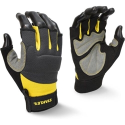 Stanley SY640 Fingerless Performance Glovess Yellow/Grey/Black