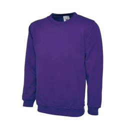 Uneek UC511 Ladies Deluxe Crew Neck Sweatshirt Purple Xtra Small