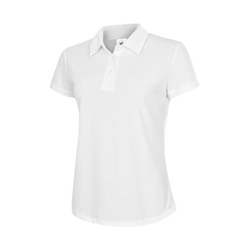 Uneek UC126 Ladies Ultra Cool Poloshirt White Medium