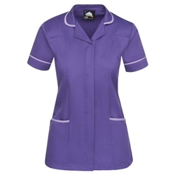 Orn 8600 Florence Classic Tunic Purple with Lilac Trim UK 10