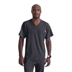 Skechers Unisex V Neck Scrub Top Pewter XL SK0112/PEWT/XL