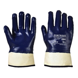 Portwest Fully Dipped Nitrile Safety Cuff XL Navy (Pack of 12)