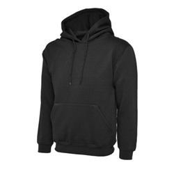 Uneek UC510 Ladies Deluxe Hooded Sweatshirt Black Large