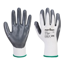 Portwest Flexo Grip Nitrile Glove XS Gry/White (Pack of 12)