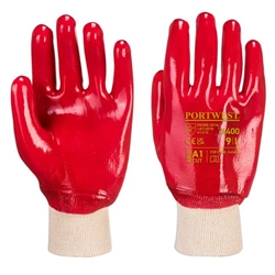 Portwest PVC Knitwrist M Red (Pack of 12)