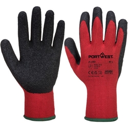 Portwest Grip Glove Latex L Red/Blk (Pack of 12)