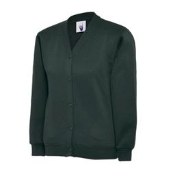 Uneek UC207 Childrens Cardigan Bottle Green 2 Years
