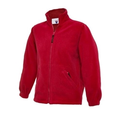 Uneek UC603 Childrens Full Zip Micro Fleece Jacket Red 9/10