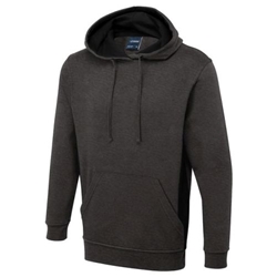 Uneek UC517 Two Tone Hooded Sweatshirt Charcoal/Black 2XL 