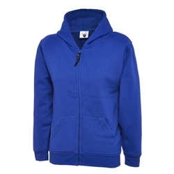 Uneek UC506 Childrens Classic Full Zip Hooded Sweatshirt Royal 9/10
