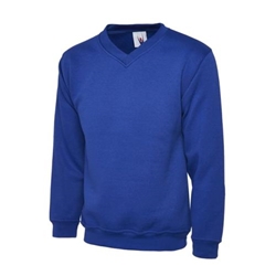 Uneek UC206 Childrens V Neck Sweatshirt Royal 2 Years