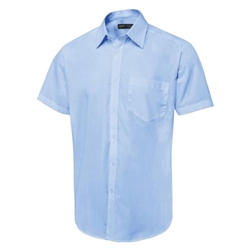 Uneek UC714 Mens Short Sleeve Poplin Shirt Light Blue 15