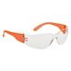 Portwest Wrap Around Spectacles Clear/Orange Hi Vis (Pack of 12)