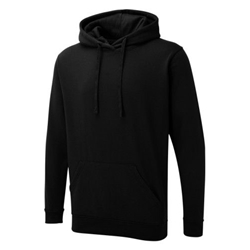 Uneek UX4 Hooded Sweatshirt Black XL 
