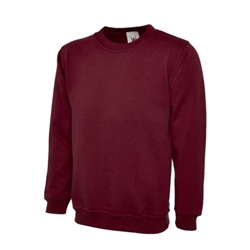 Uneek UX7 Childrens Sweatshirt Maroon 9/10 Years 