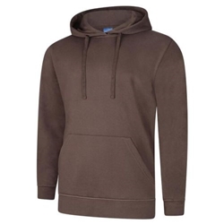Uneek UC509 Deluxe Hooded Sweatshirt Brown 3XL