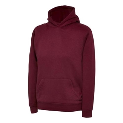 Uneek UC503 Childrens Hooded Sweatshirt Maroon 5/6 Years