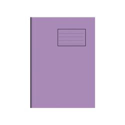 Centrol 9x7" PURPLE Exercise Books 8mm RULED + MARGIN 80-Page (Pack 50)