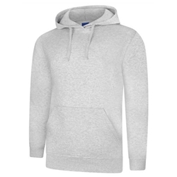 Uneek UC509 Deluxe Hooded Sweatshirt Heather Grey XL