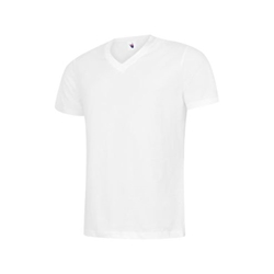 Uneek UC317 Classic V Neck T-Shirt White 2XL