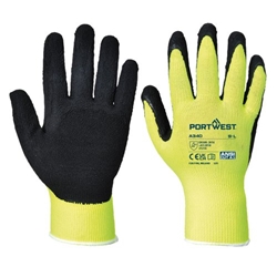Portwest Hi Vis Grip Glove Latex 2XL Yellow (Pack of 12)