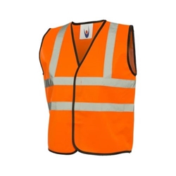 Uneek UC806 Childrens Hi-Viz Waistcoat Orange 4/6