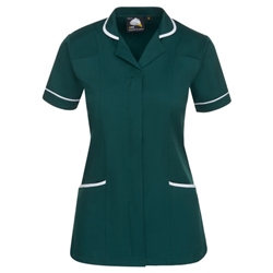 Orn 8600 Florence Classic Tunic Bottle Green with White Trim UK 08
