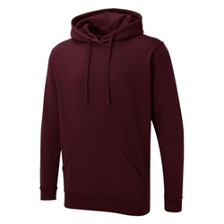 Uneek UX4 Hooded Sweatshirt Maroon Xtra Small