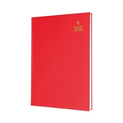 Collins A4 Desk Diary Week To View Red 2026 40-15.26