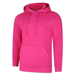Uneek UC509 Deluxe Hooded Sweatshirt Hot Pink 2XL