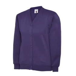 Uneek UC207 Childrens Cardigan Purple 2 Years