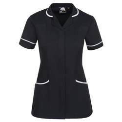 Orn 8600 Florence Classic Tunic Black with White Trim UK 10
