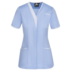 Orn 8200 Tonia V-Neck Tunic Sky with White Trim UK 28