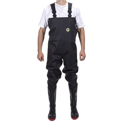 Amblers Safety Danube S5 SRA Chest Safety Wader Black [Size UK 12/ EU 47]