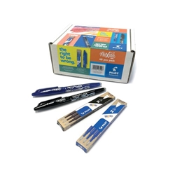 Pilot FriXion Rollerball Pens Classpack 24 Pens + 24 Refills Black Blue (Pack of 48) 5012052031098
