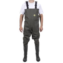 Amblers Safety Tyne S5 SRA Chest Safety Wader Green [Size UK 10.5/ EU 45]