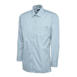 Uneek UC710 Mens Poplin Half Sleeve Shirt Black 14.5
