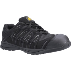 Amblers Safety FS40C S1P SRC Safety Trainers Black [Size UK 10.5/ EU 45]