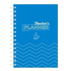 Silvine A5 Teachers Planner 6 Period Day Blue EX222