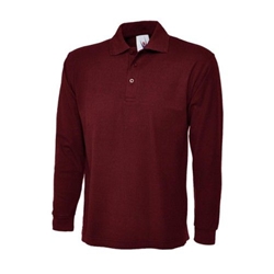 Uneek UC113 Longsleeve Poloshirt Maroon Xtra Small