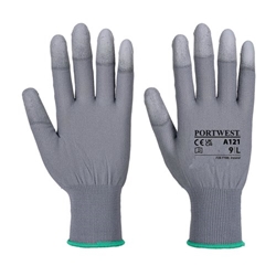 Portwest PU Fingertip Glove L Gry (Pack of 12)