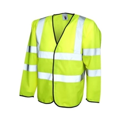 Uneek UC802 Long Sleeve Safety Waistcoat Yellow Medium
