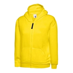 Uneek UC506 Childrens Classic Full Zip Hooded Sweatshirt Yellow 11/13