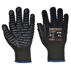 Portwest Anti Vibration Glove 2XL Blk (Pack of 10)