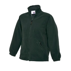 Uneek UC603 Childrens Full Zip Micro Fleece Jacket Bottle Green 2 Years