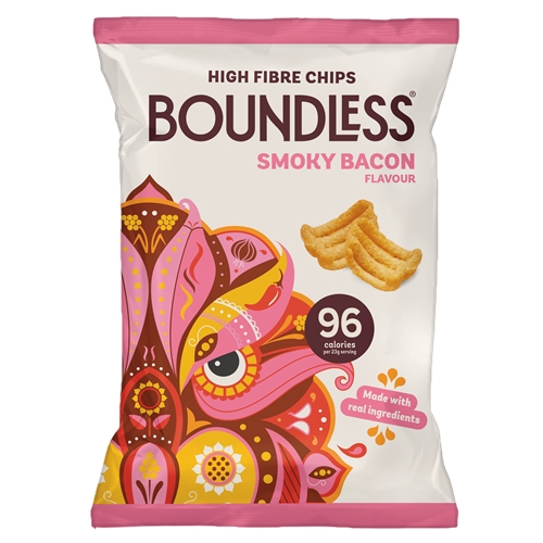 Buy Boundless Smoky Bacon Chips, Sharing Bag 80g [Pack of 10] - 0 ...