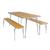 Essentials Lightweight Stacking Bench with Folding Legs 1830W x 254D x 432H mm Beech