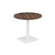 Vivace 800mm Mid Table - Dark Walnut Top and White Legs Ref CH2694WHDW