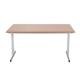 Rectangular Folding Table 1800 x 800 - Beech Top and Silver Legs Ref OFT1880SVBE
