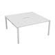 Vivace 2 Person Bench Desk 1400 x 800 - White Top and White Legs Ref CB1480COWHWH/2P